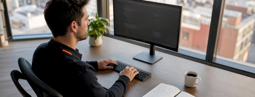 IT-Experte entwickelt ein System zur Kennzeichnung und Organisation von Servern.