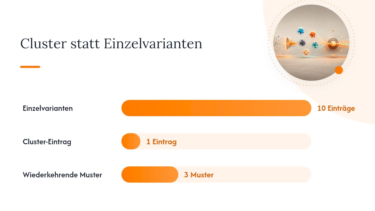 Diagramm, das die Gruppierung negativer Keywords zeigt