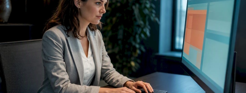Expertin überprüft Leads im CRM